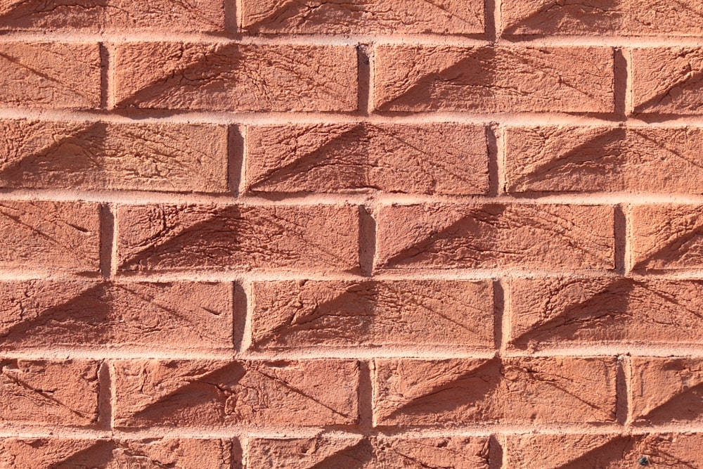 brown brick wall in close-up photo