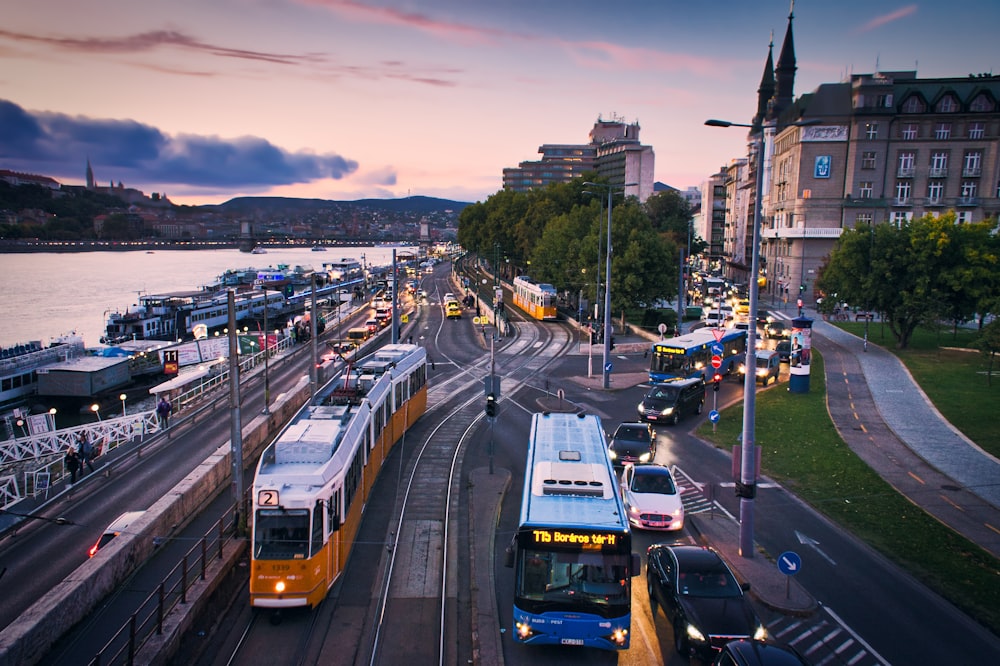 white and yellow train