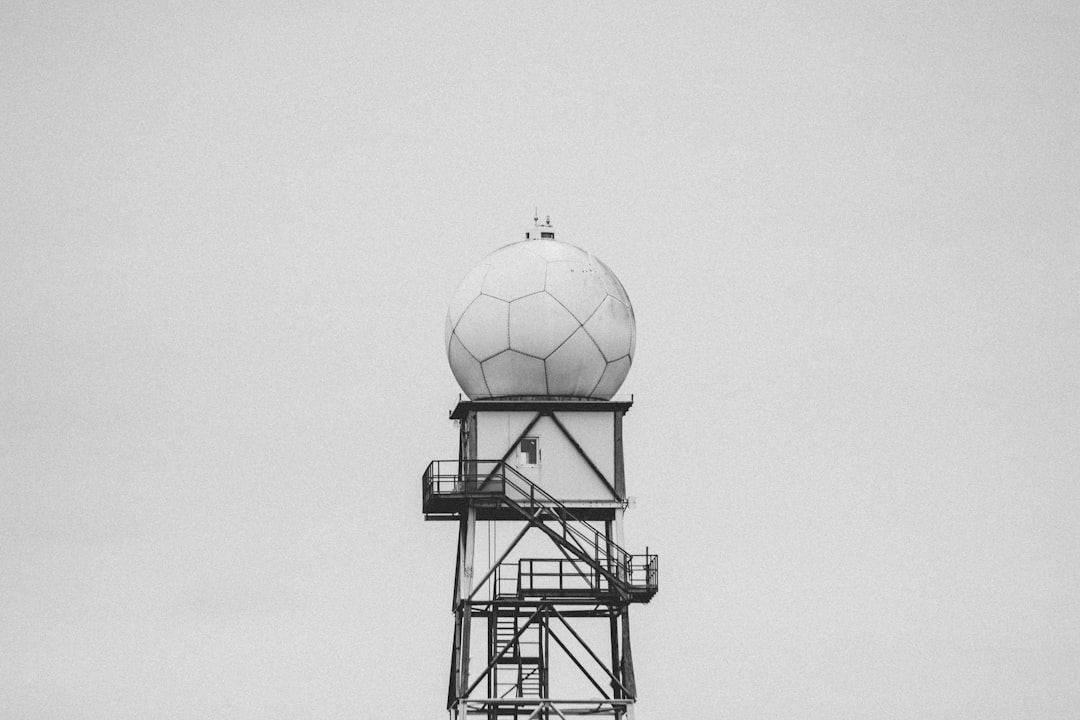 white radar dome