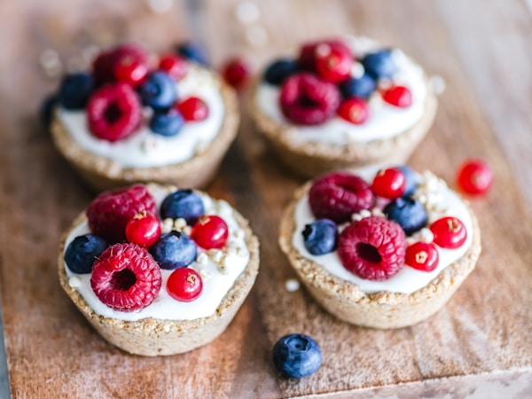 Baked blueberry cupcakes
