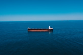 red and black ship