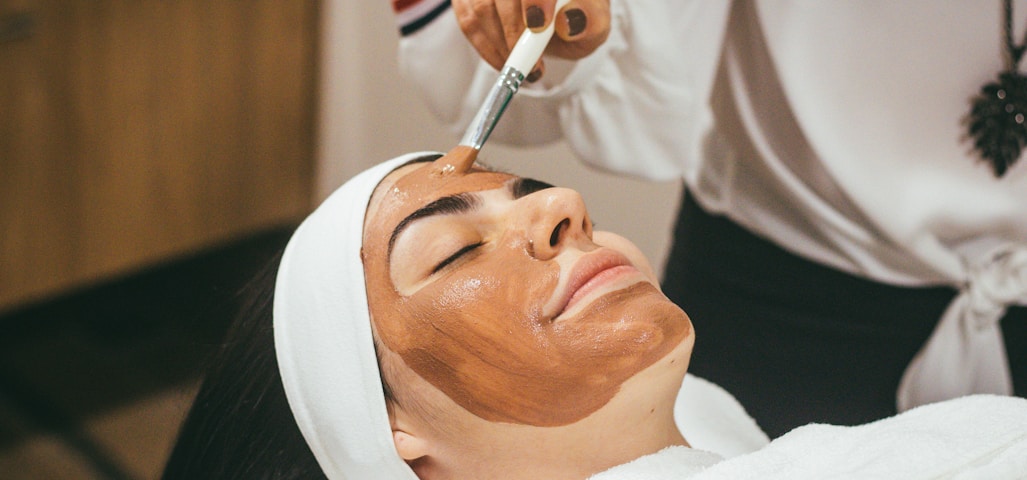 man wearing mud mask