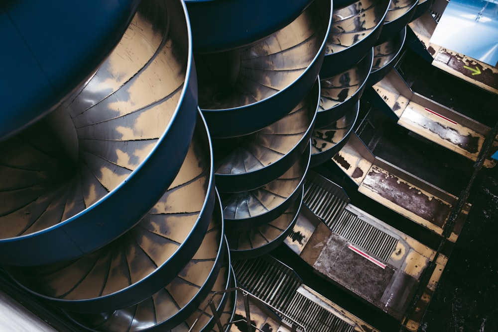 spiral ladders aerial view photo