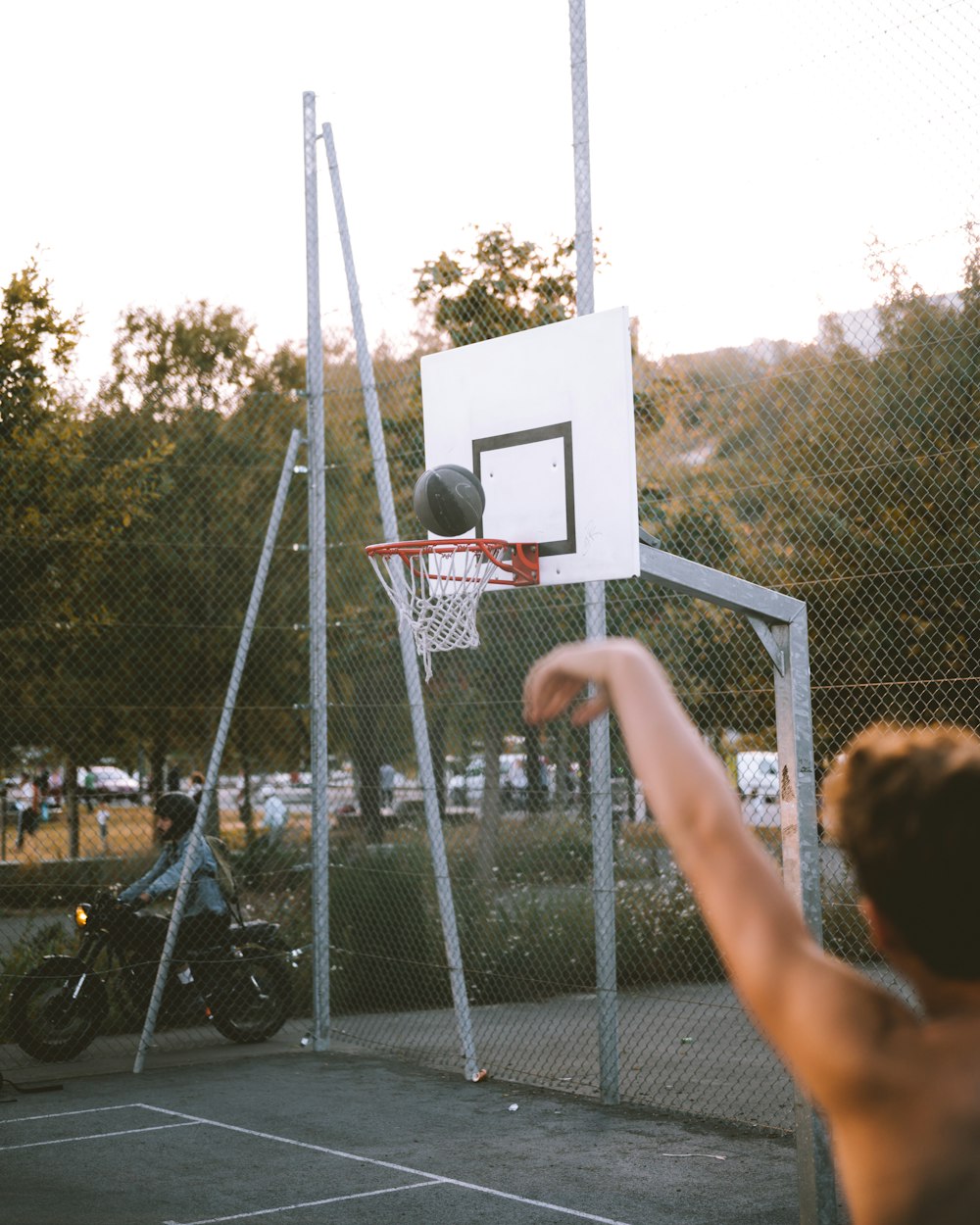person playing basketball