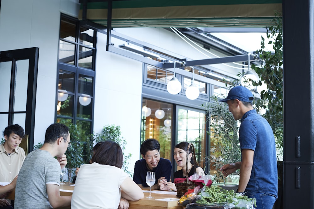 people having meal in a restaurant