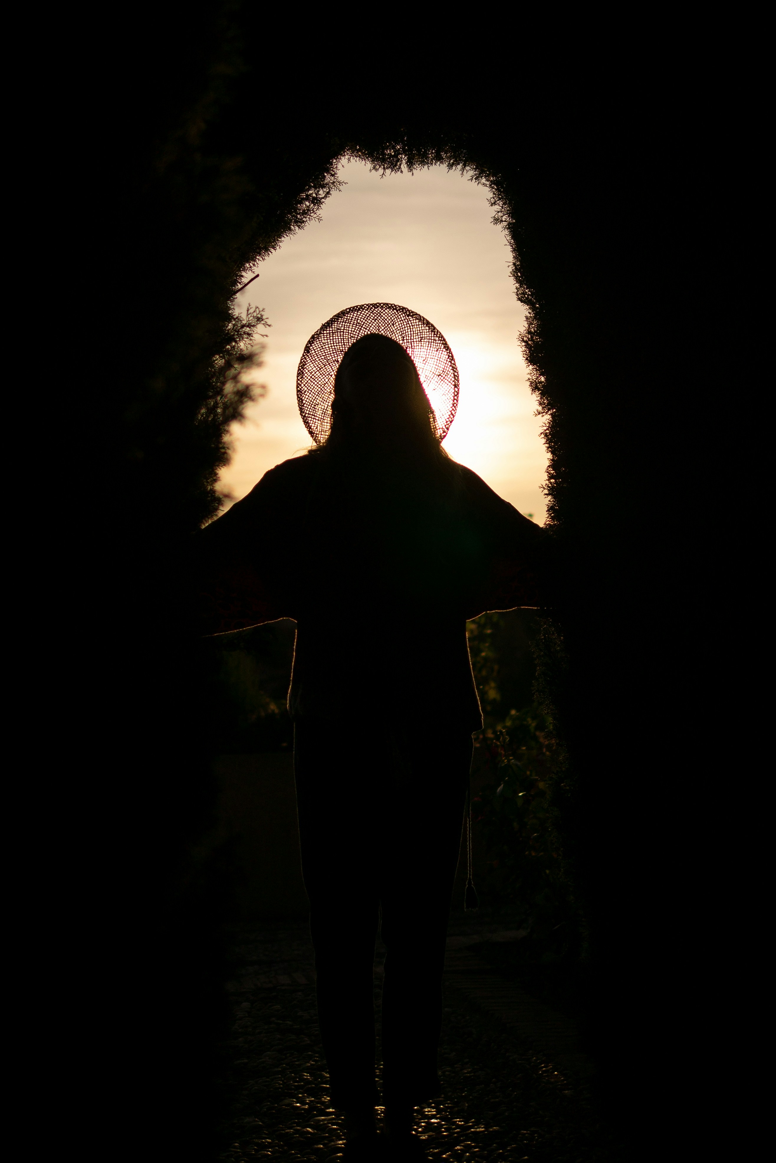 silhouette photography of person
