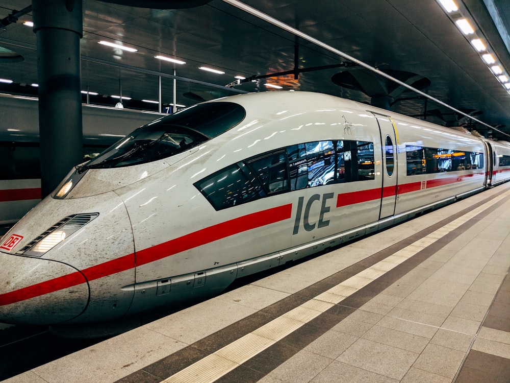 Ice bullet train at the subway station