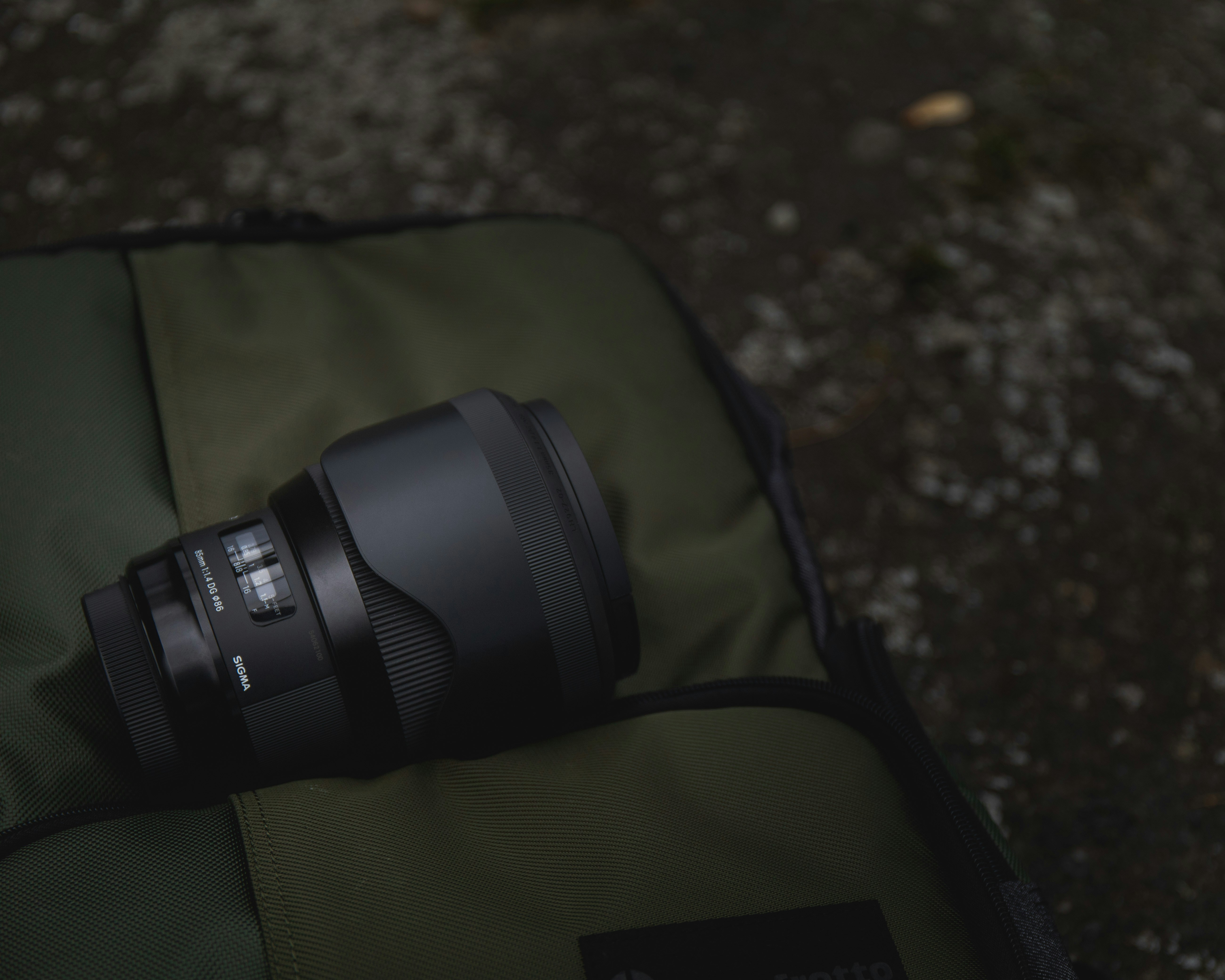 Sigma 85mm f1.4 on Manfrotto backpack