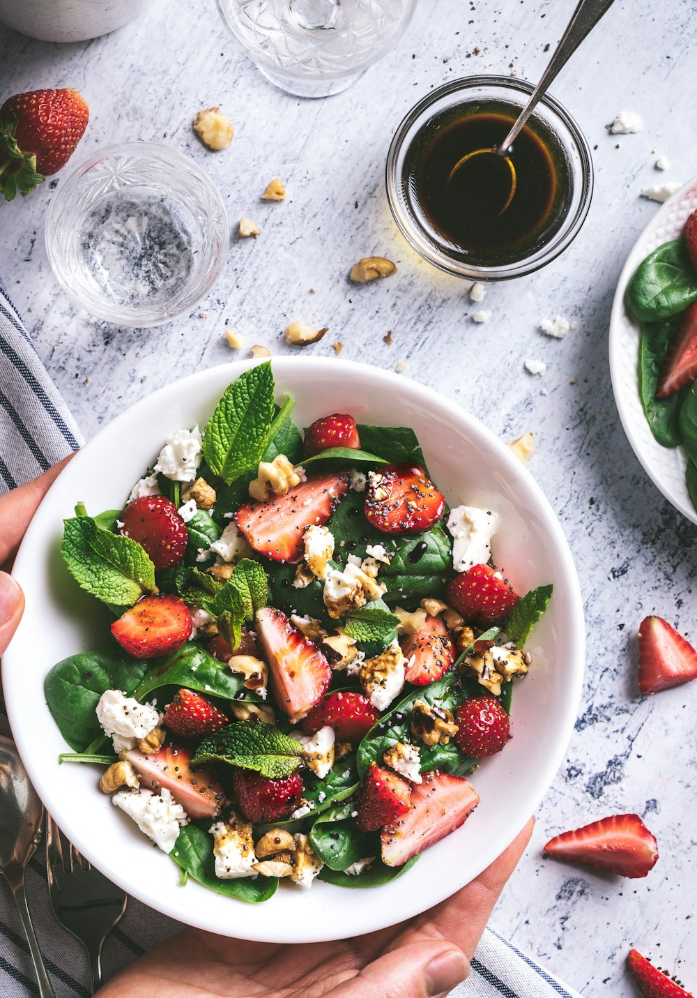 strawberry salad plate