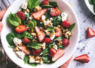 strawberry salad plate