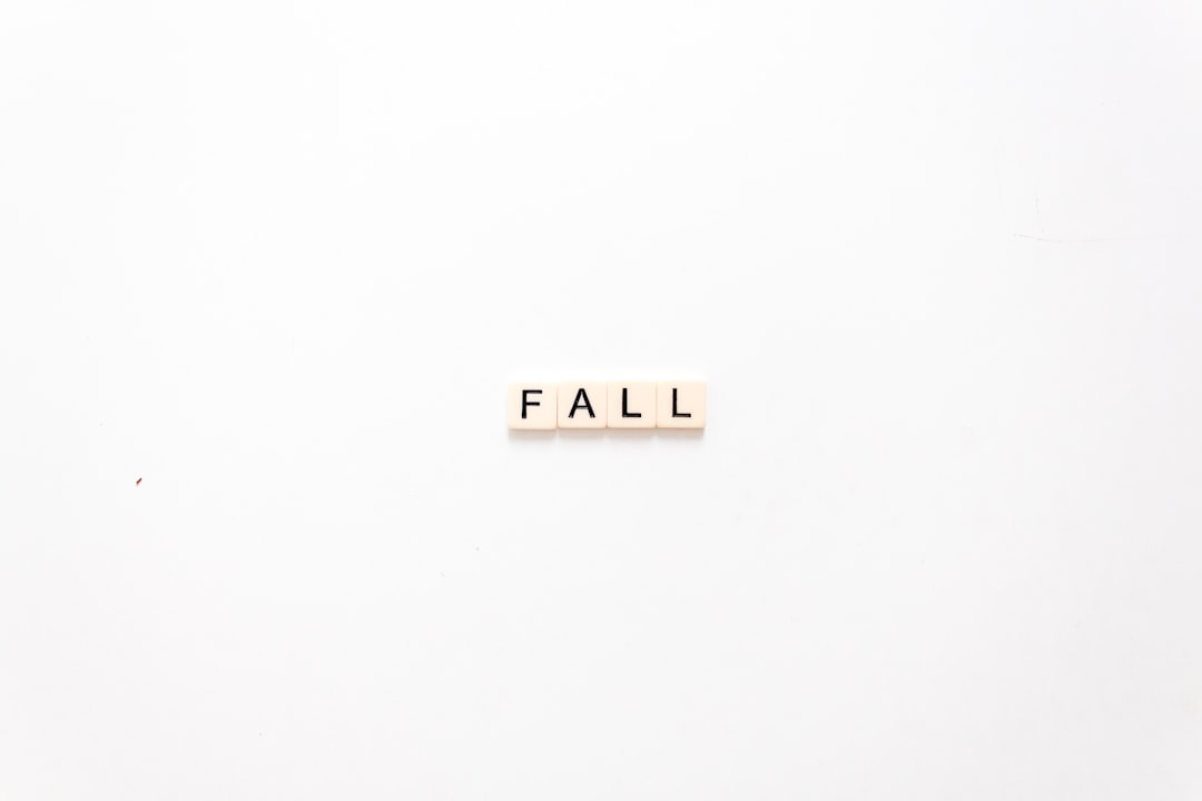 fall text on white background