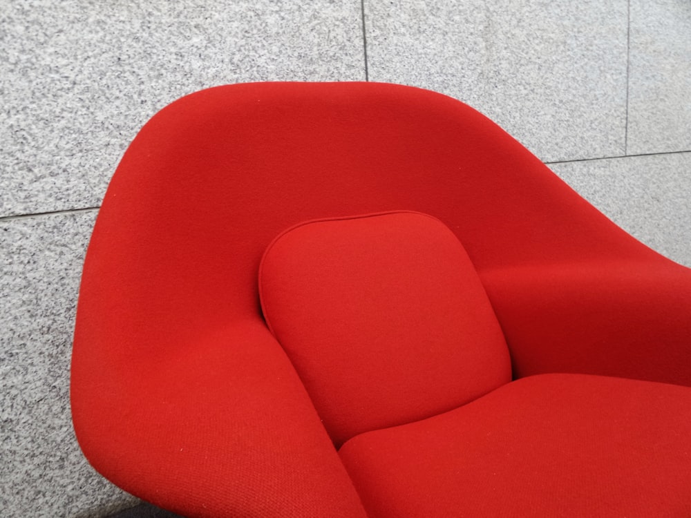 red sofa chair