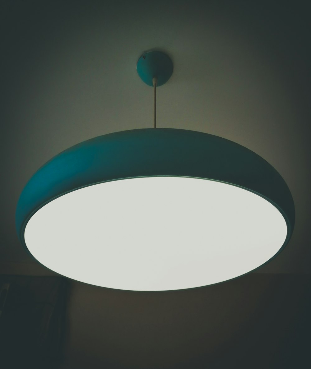 round gray pendant lamp