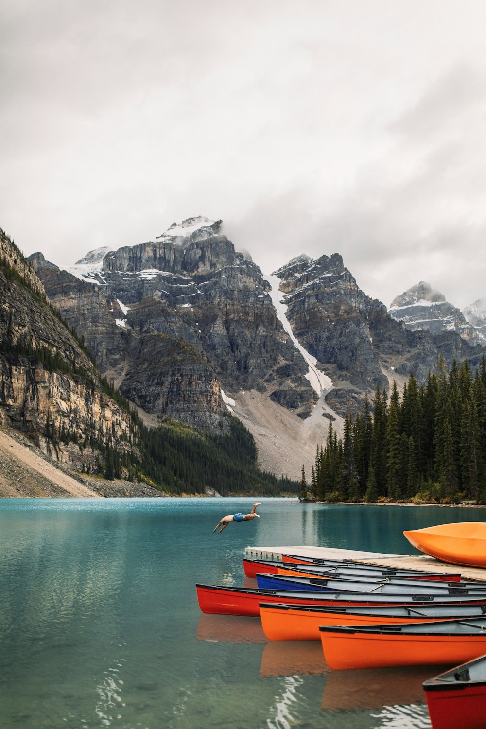 boats floating on lake