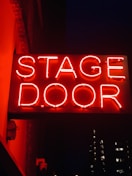 stage door signage