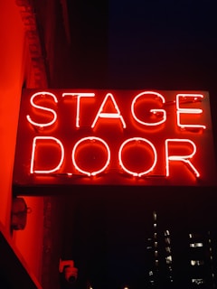 stage door signage