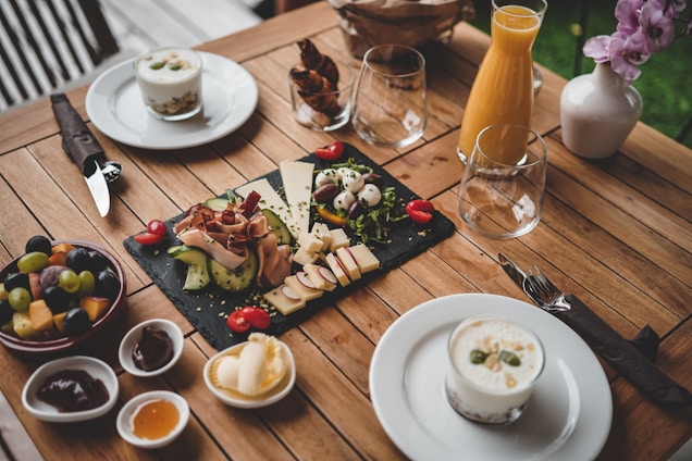 food on tray