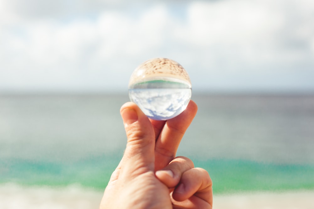 clear glass bowl