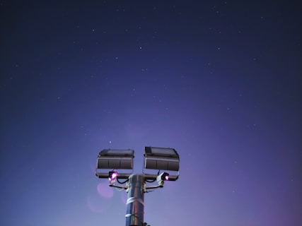 grey light post