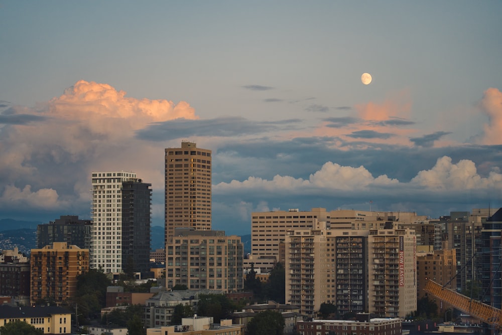 aerial photography of city with high-rise buildings under blue and white sky during daytime