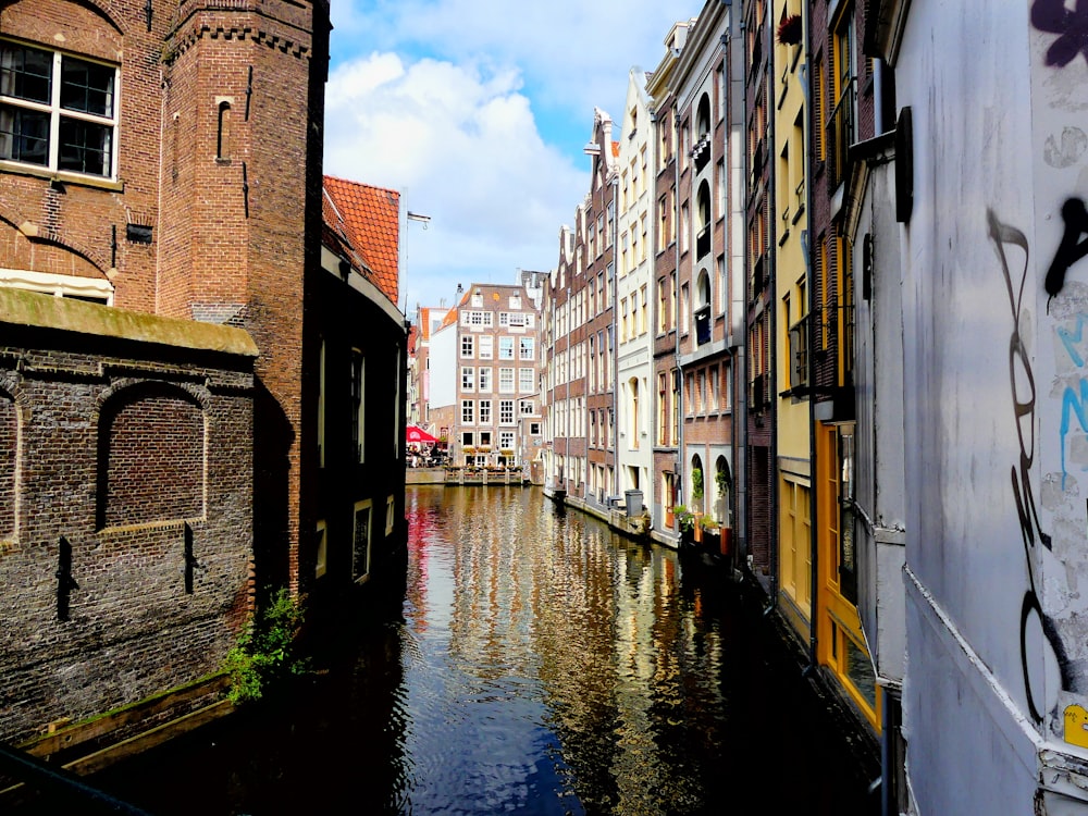 canal entouré de bâtiments