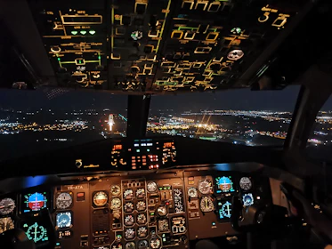 In-sim view of a working NDB beacon with custom scenery active.