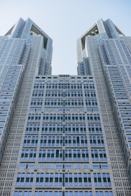 white and blue concrete building