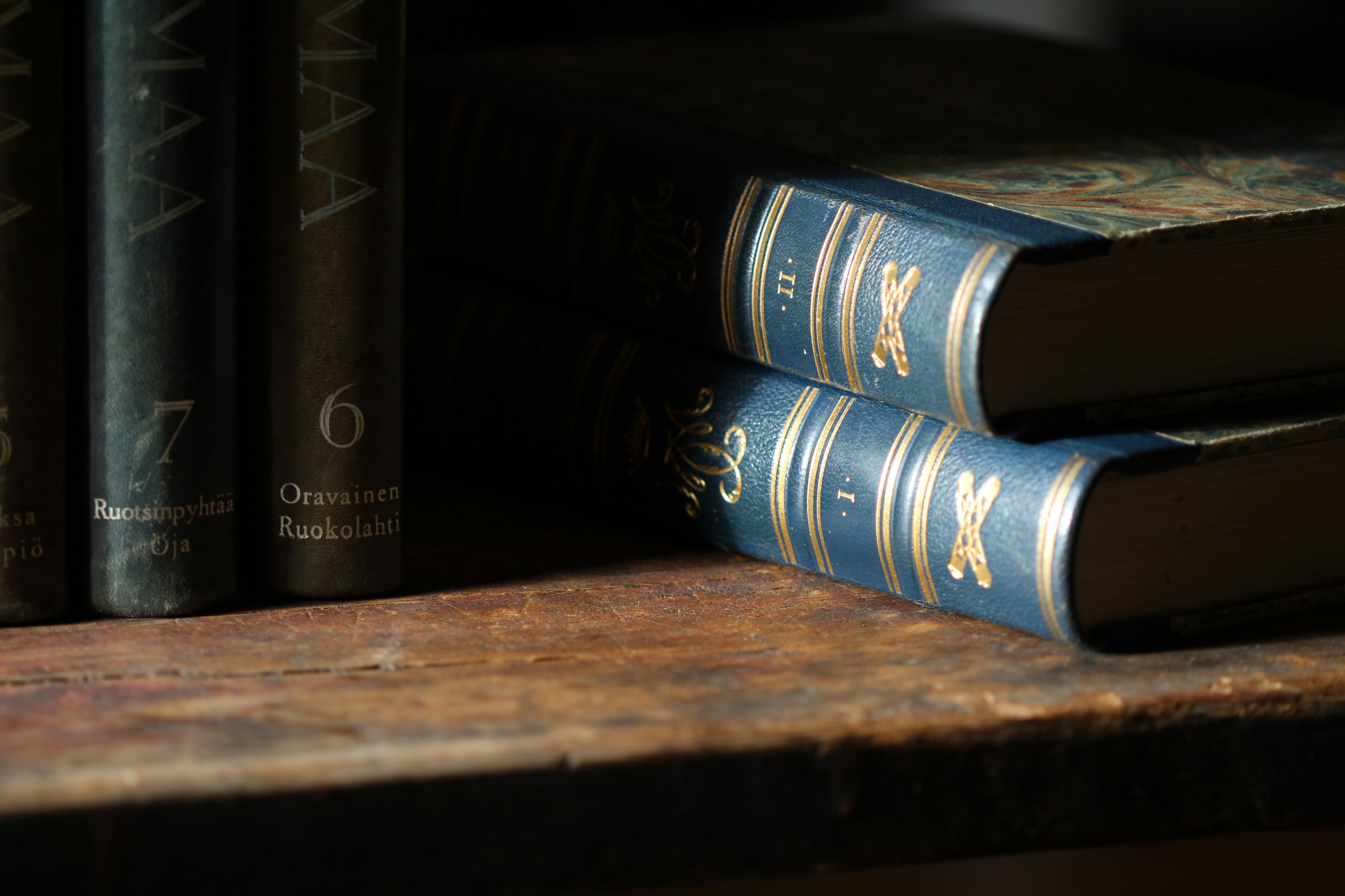 two pile of books