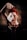 A person with red hair and freckles focuses intensely on a playing card seemingly suspended in mid-air between their raised hands. The background is dark, adding to the mysterious atmosphere.