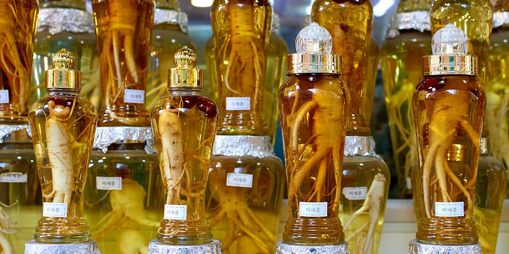 assorted glass containers