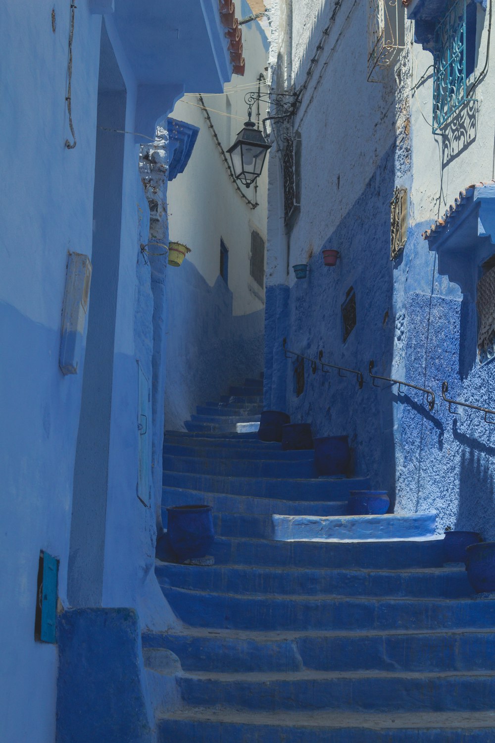 stairs between buildings during day