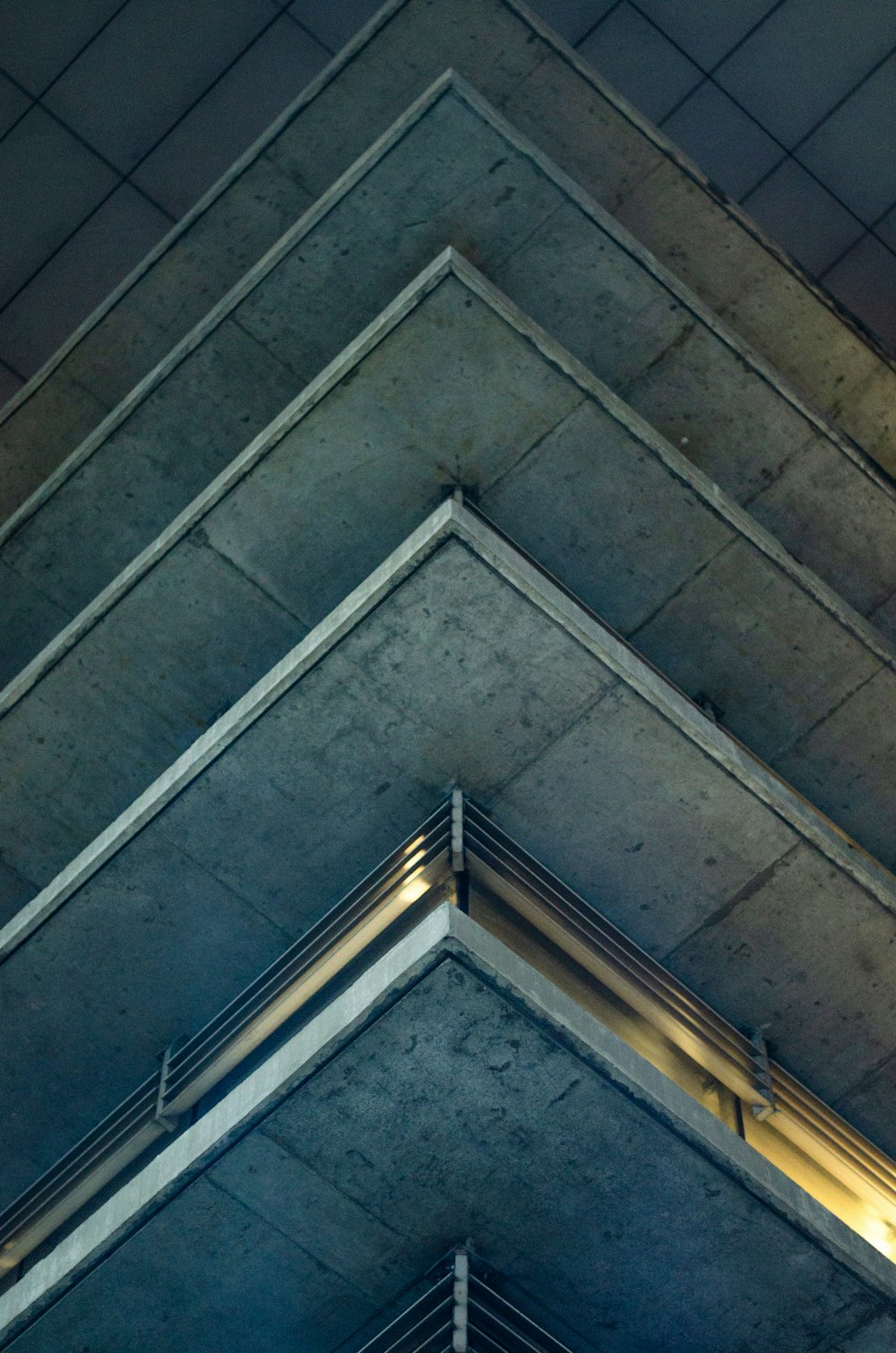 high-angle photography of blue building