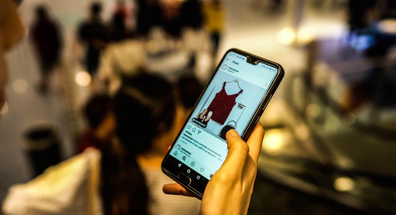 person using smartphone