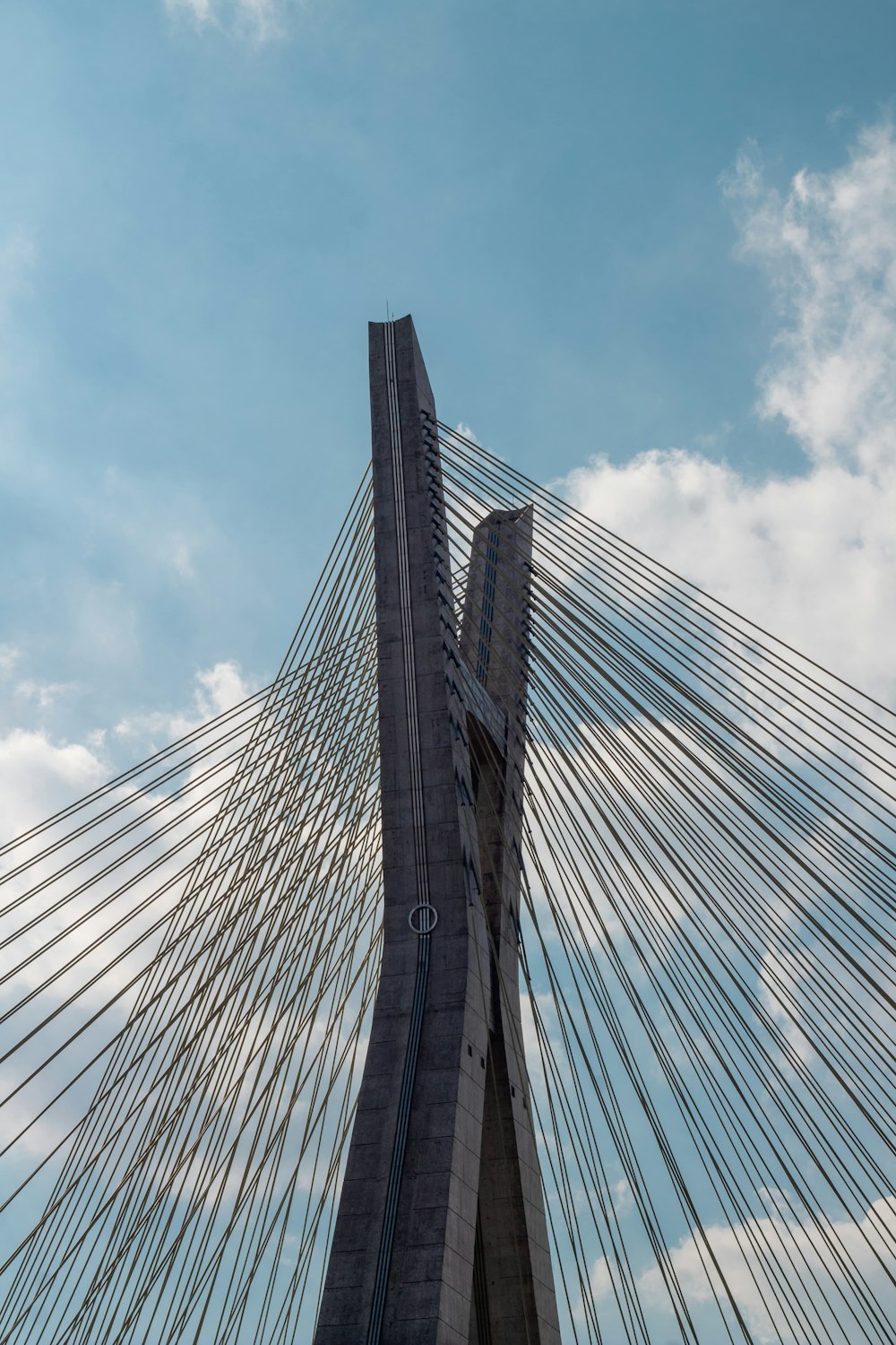 gray structure with cables during day