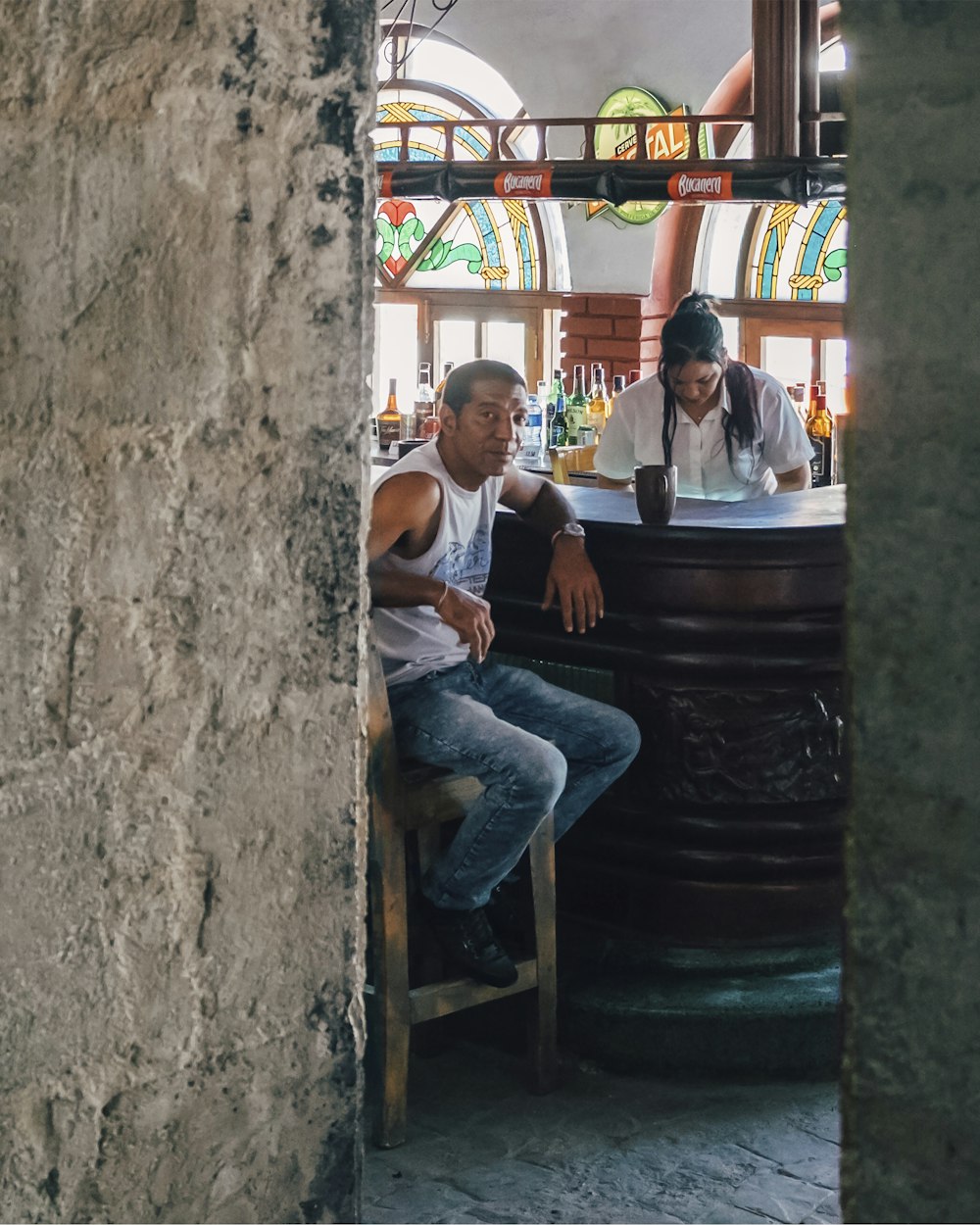 man sitting on chair