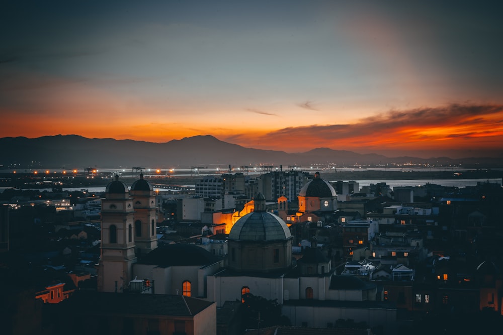 dome buildings during golden hour