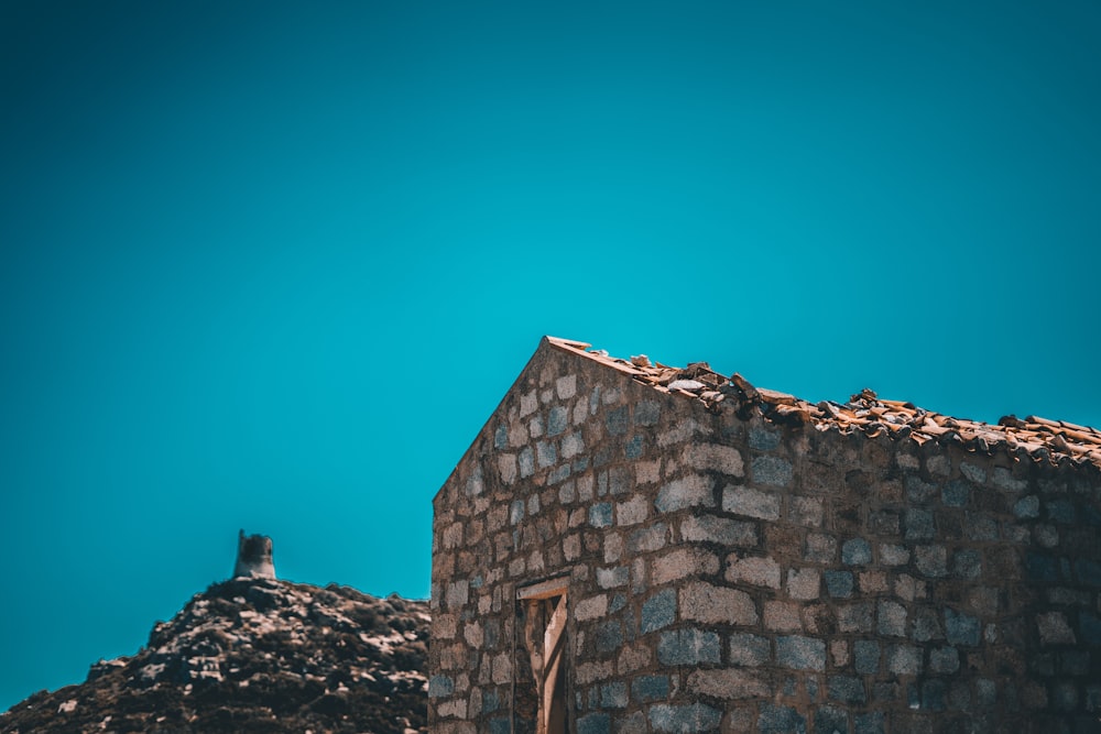 brown brick shed