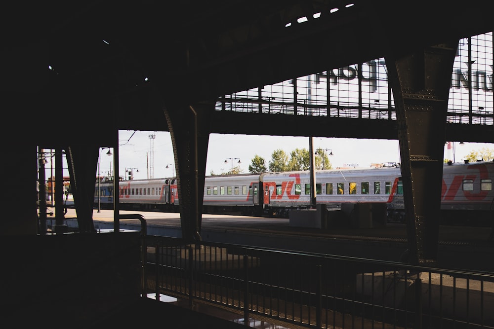 train at the train station during day