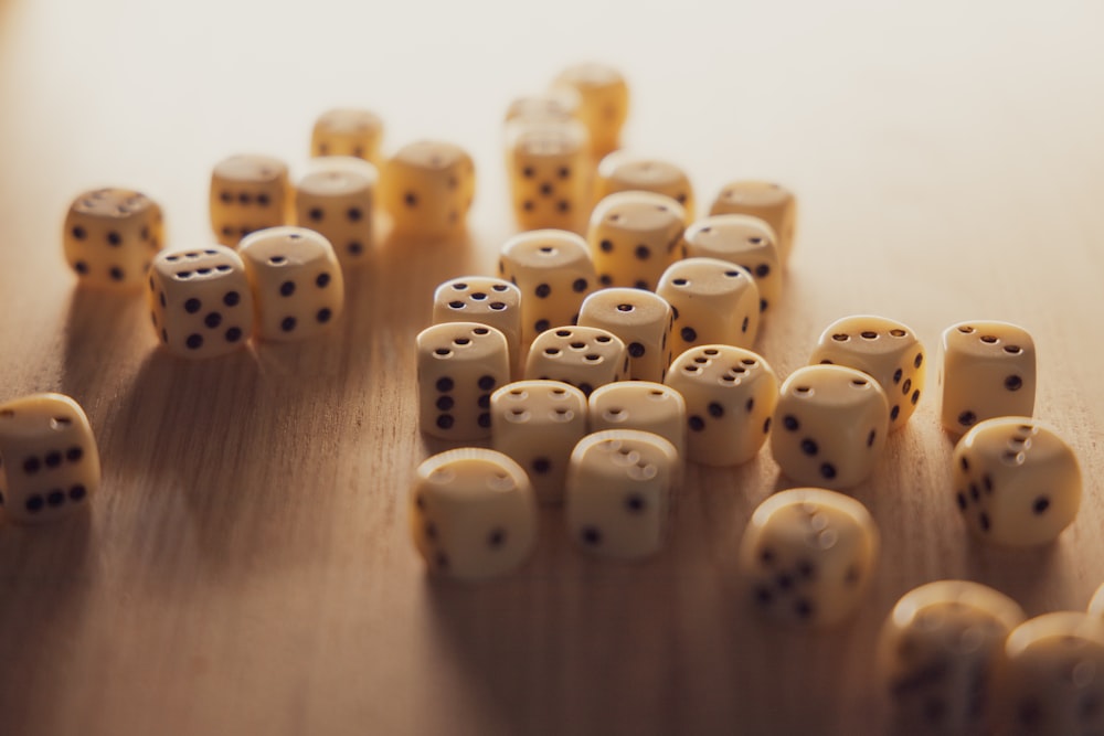 white-and-black dice