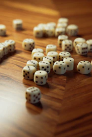 white-and-black dice