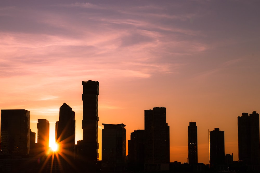 silhouette of buildings