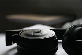 black JBL wireless headphones