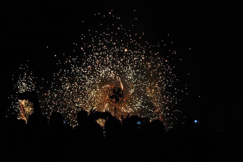 yellow fireworks