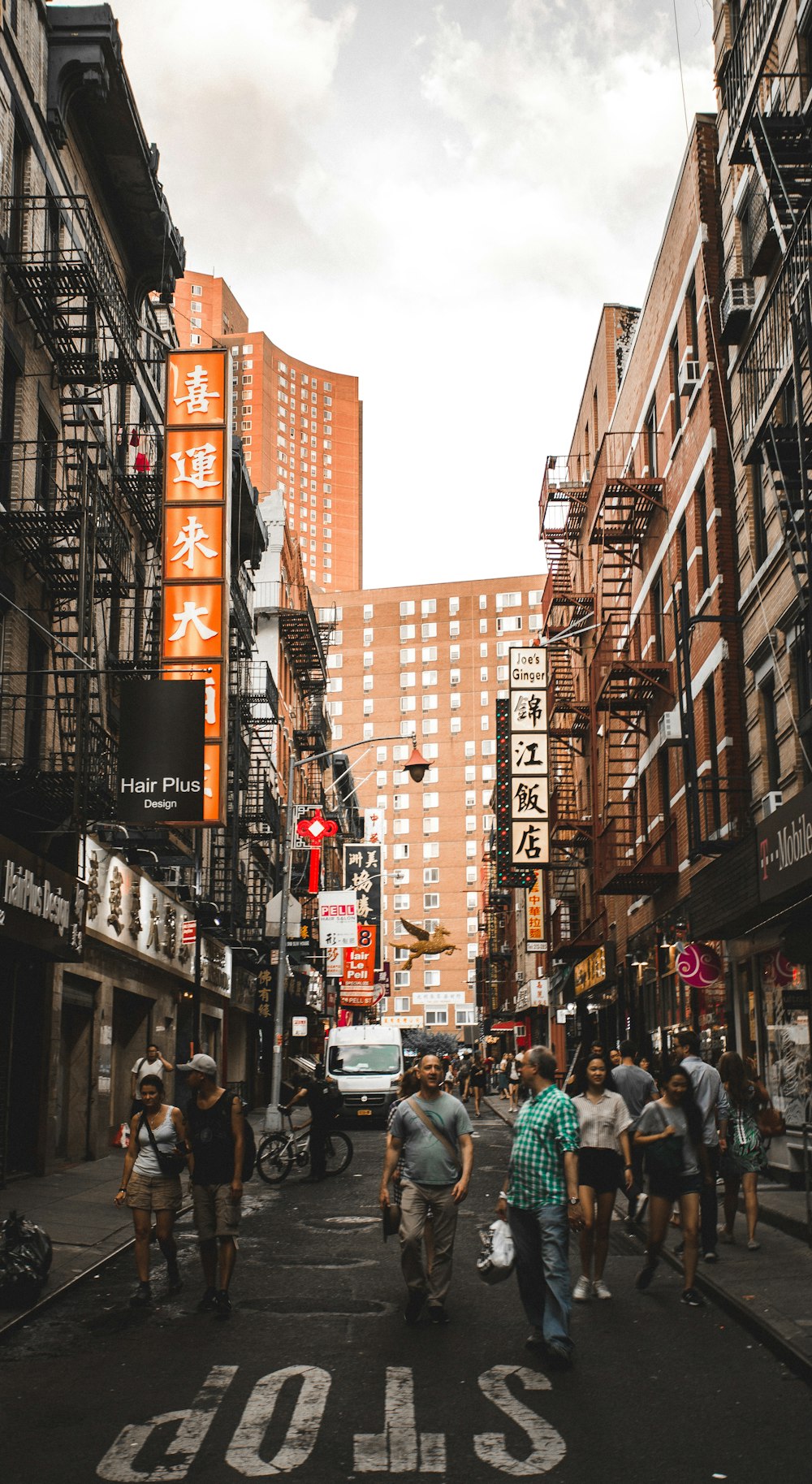 people on street