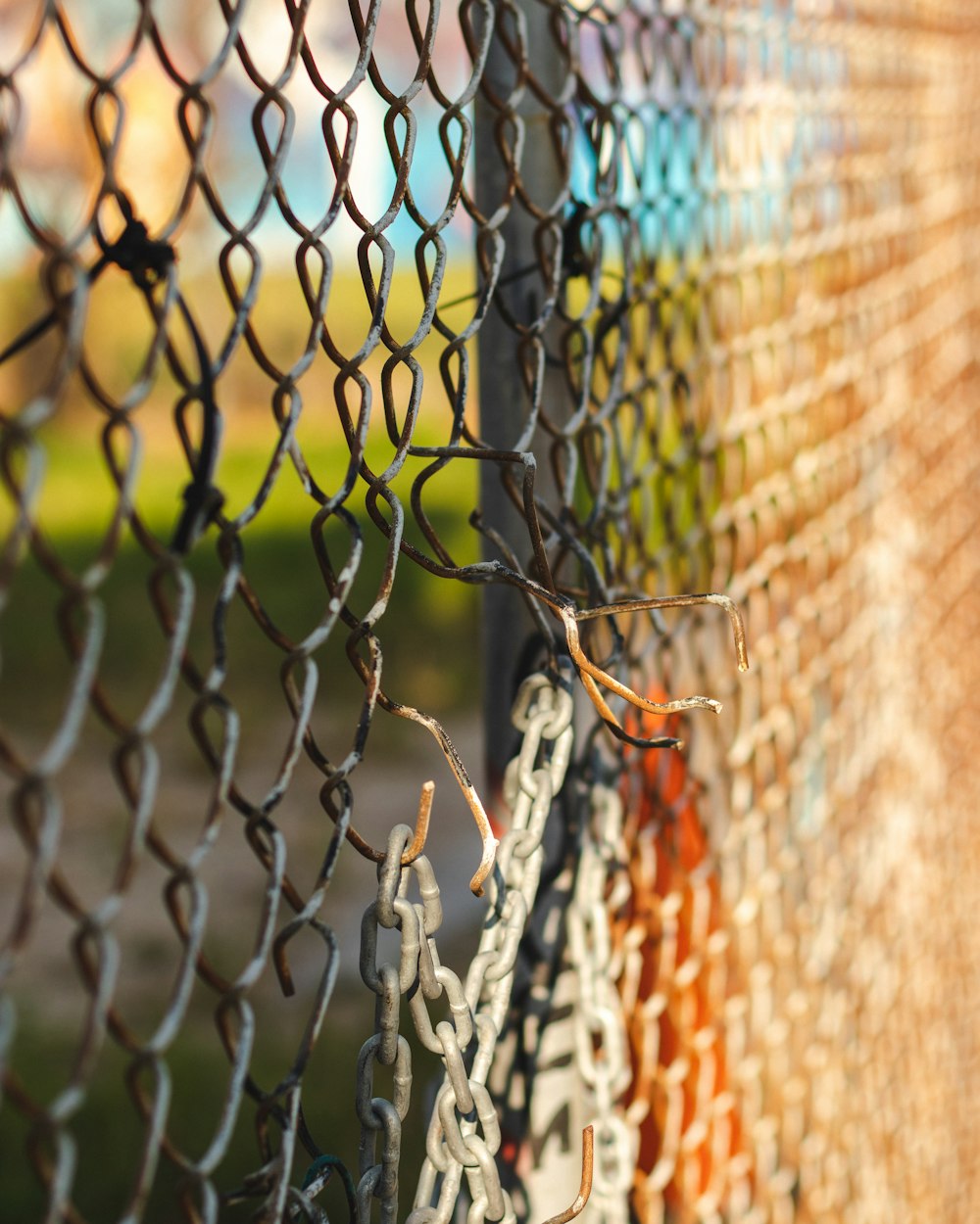 close-up photo of cyclone fence