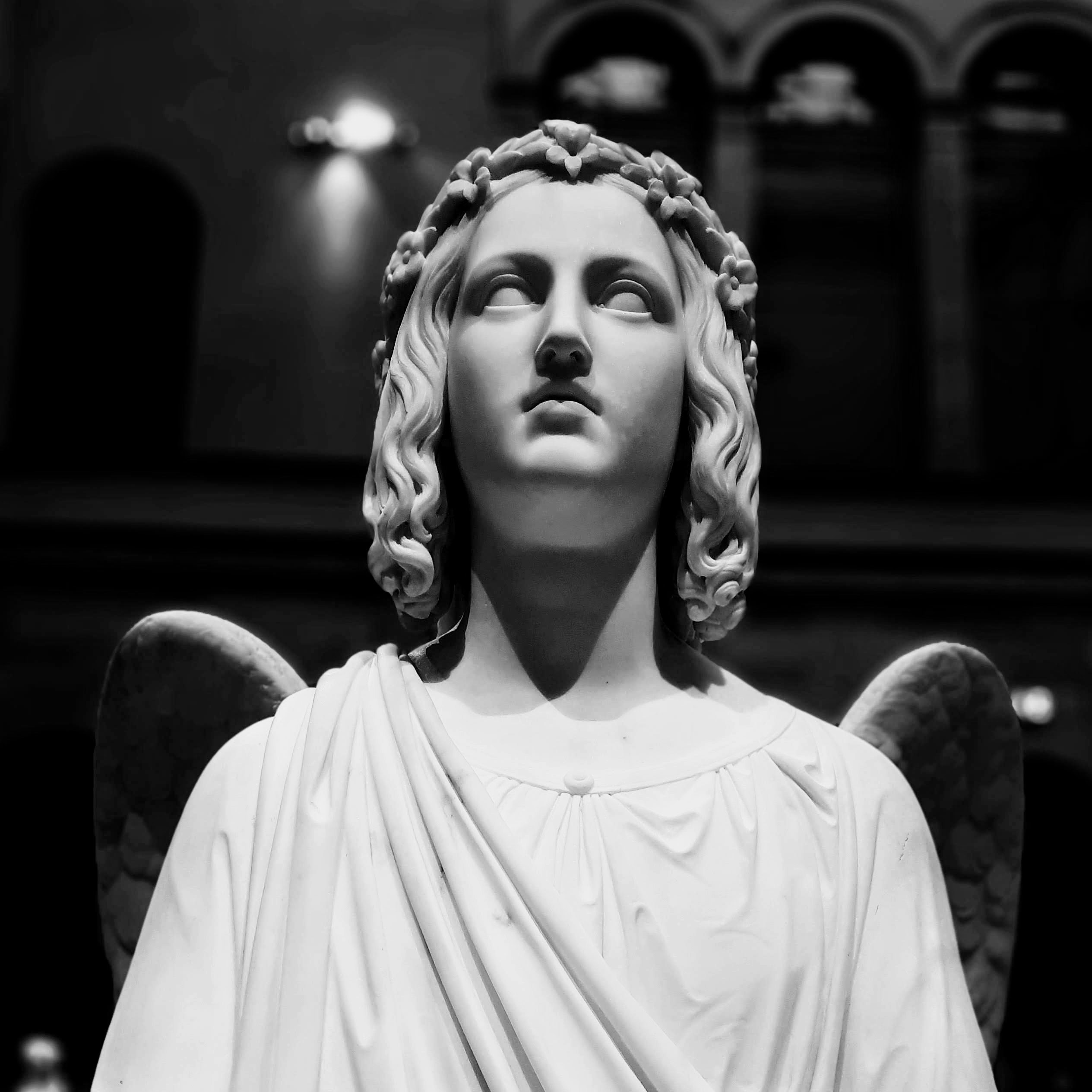 Hand-Painted Resin Angel Sculpture