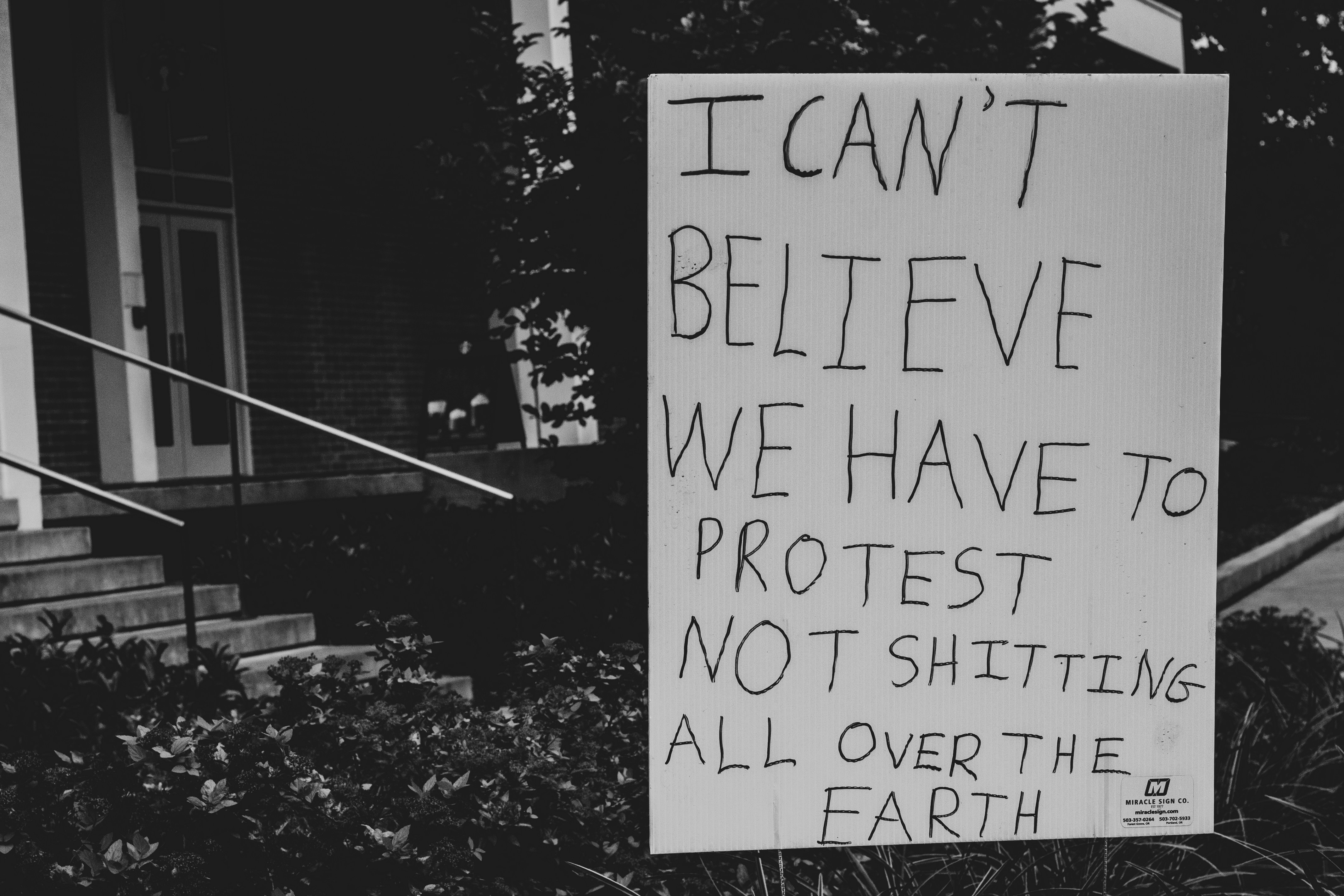 white and black quote board