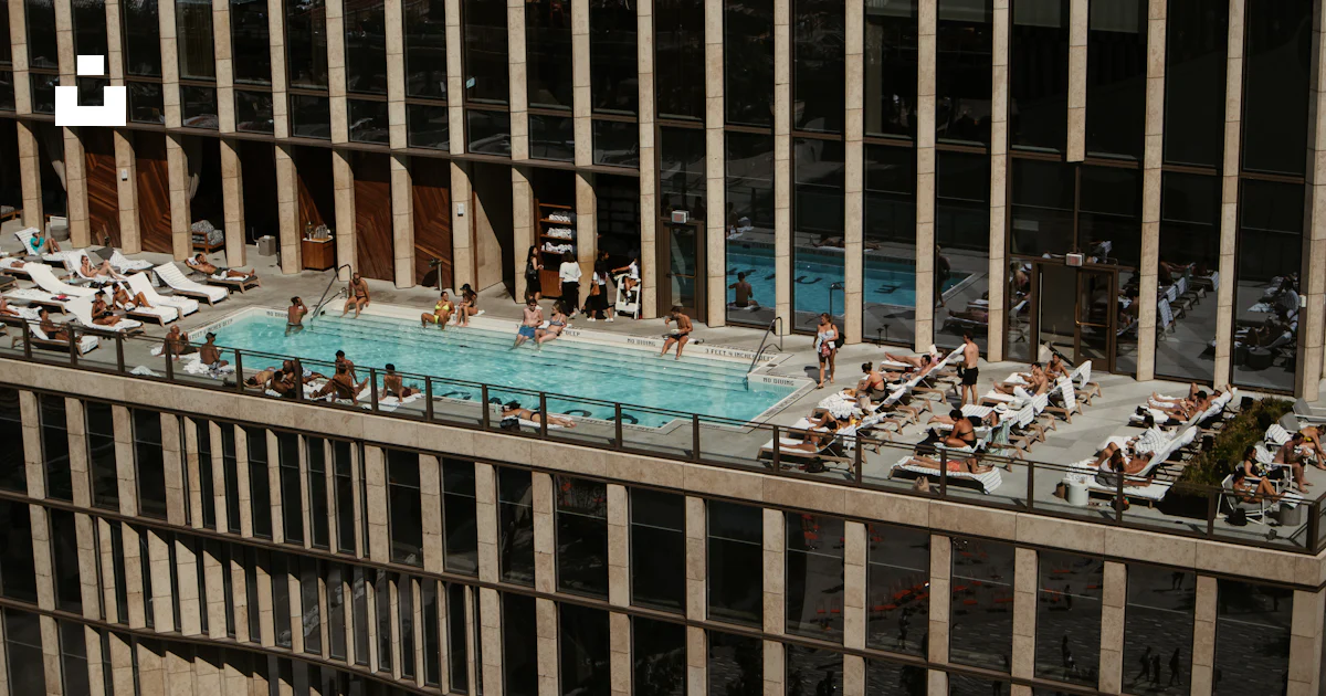 Swimming pool at a high-rise building photo – Free Building Image on ...