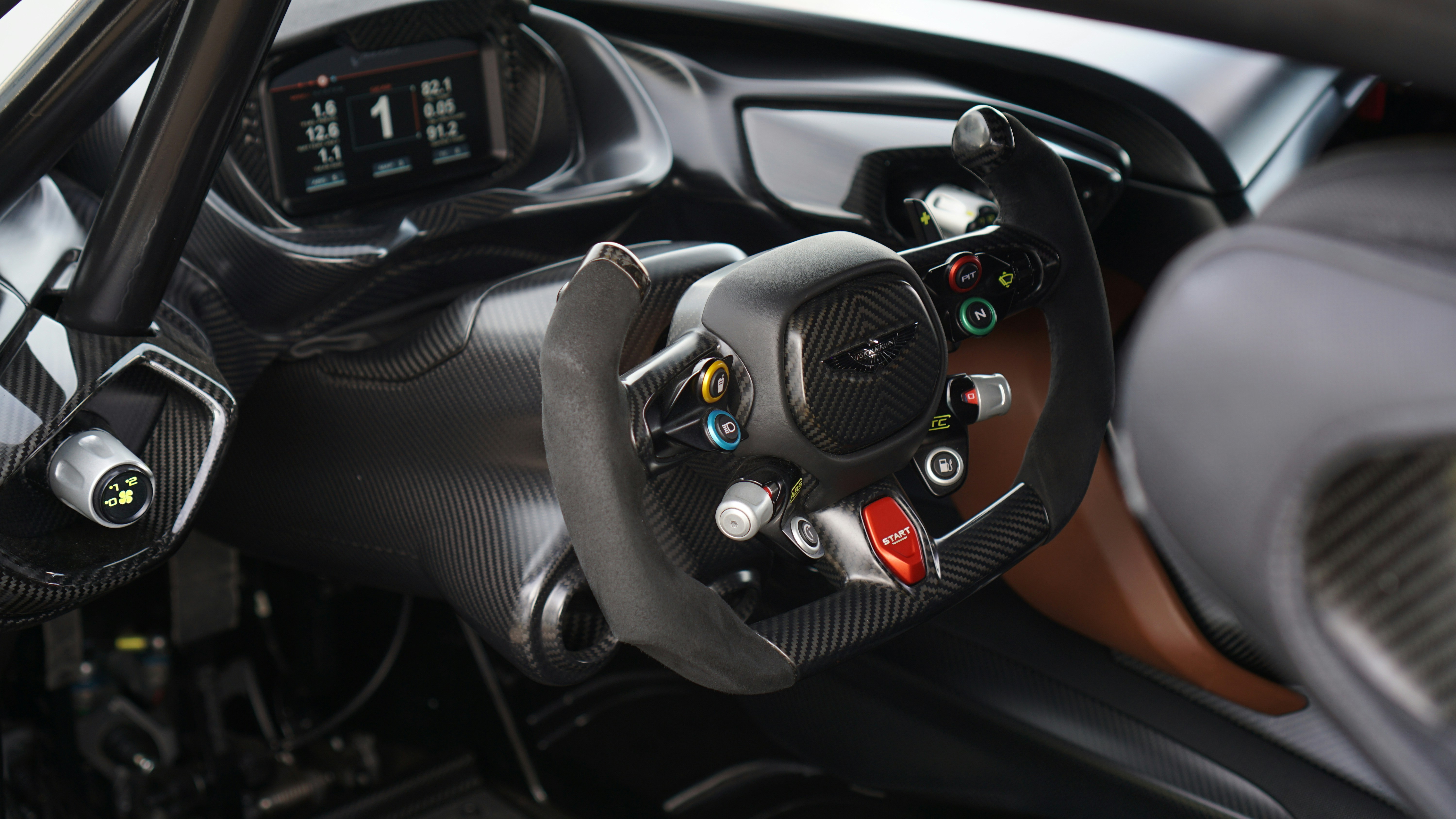 Interior shot of the Aston Martin Vulcan AMR Pro at Goodwood Festival of Speed 2019