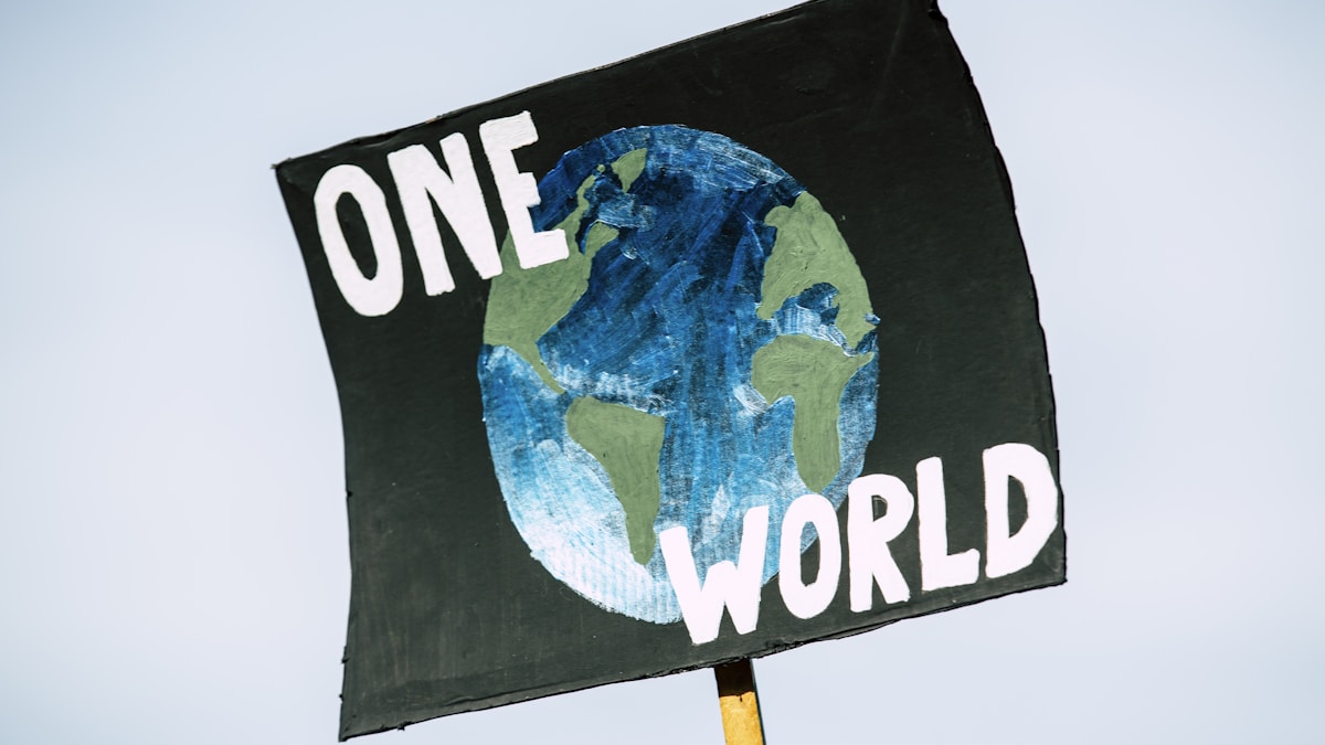 One World signage